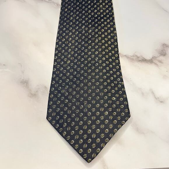 Giorgio Armani Cravatte Men’s Silk Tie Made in Italy – Blue w/ Dot Pattern - Picture 3 of 6